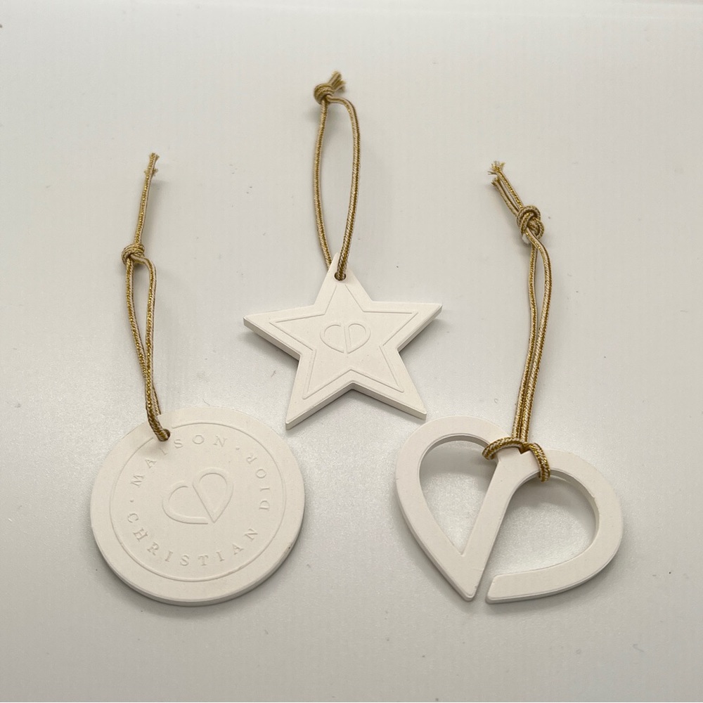 Christian Dior Bisque Tree Ornaments (set of 3)